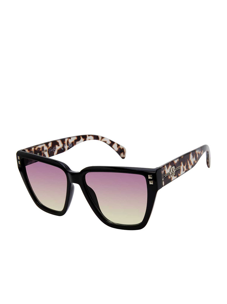 Star Studded Cat Eye Sunglasses in Black and Tortoise