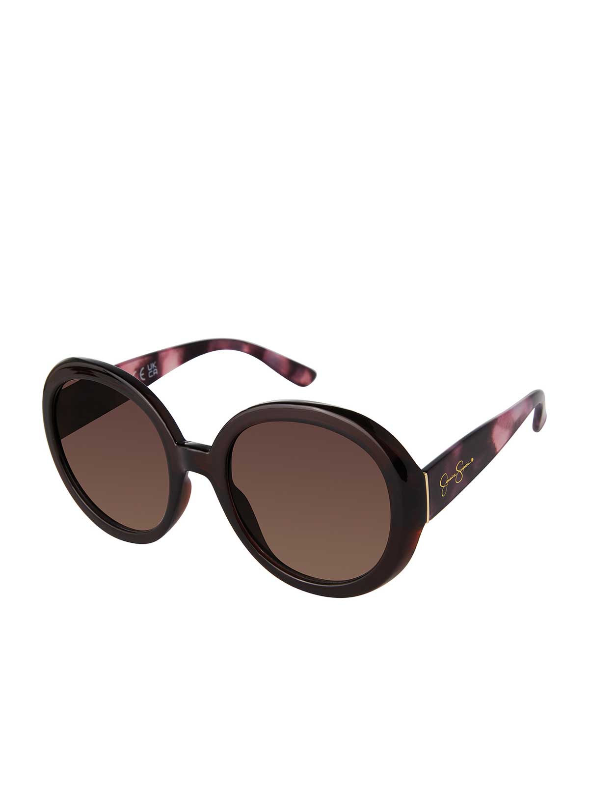 Oversized Fashionable Round Sunglasses in Tortoise