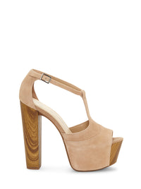 Dany T-Strap Platform Sandal in Sand