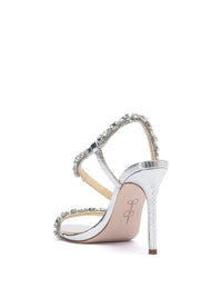 Jaycin High Heel in Silver Snake
