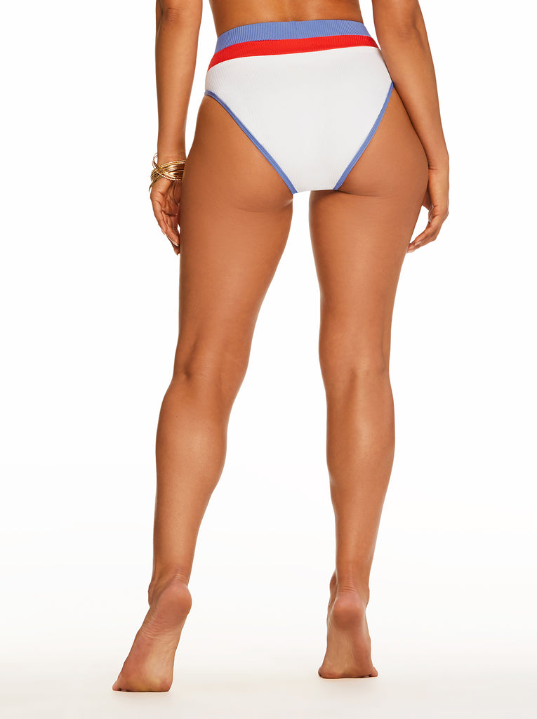 South Of The Border High Waisted Bottom in White Pepper
