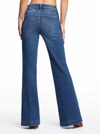 True Love Wide Leg Trouser Jeans in Sia