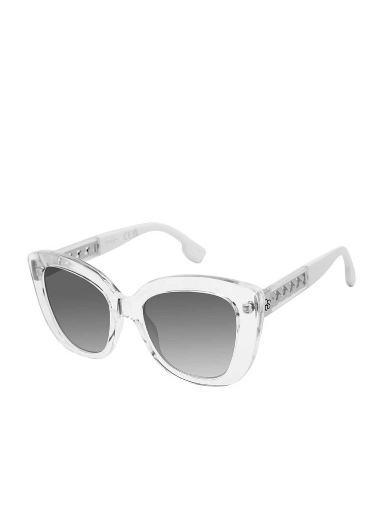 Glamorous Cat Eye Sunglasses in Crystal & Clear