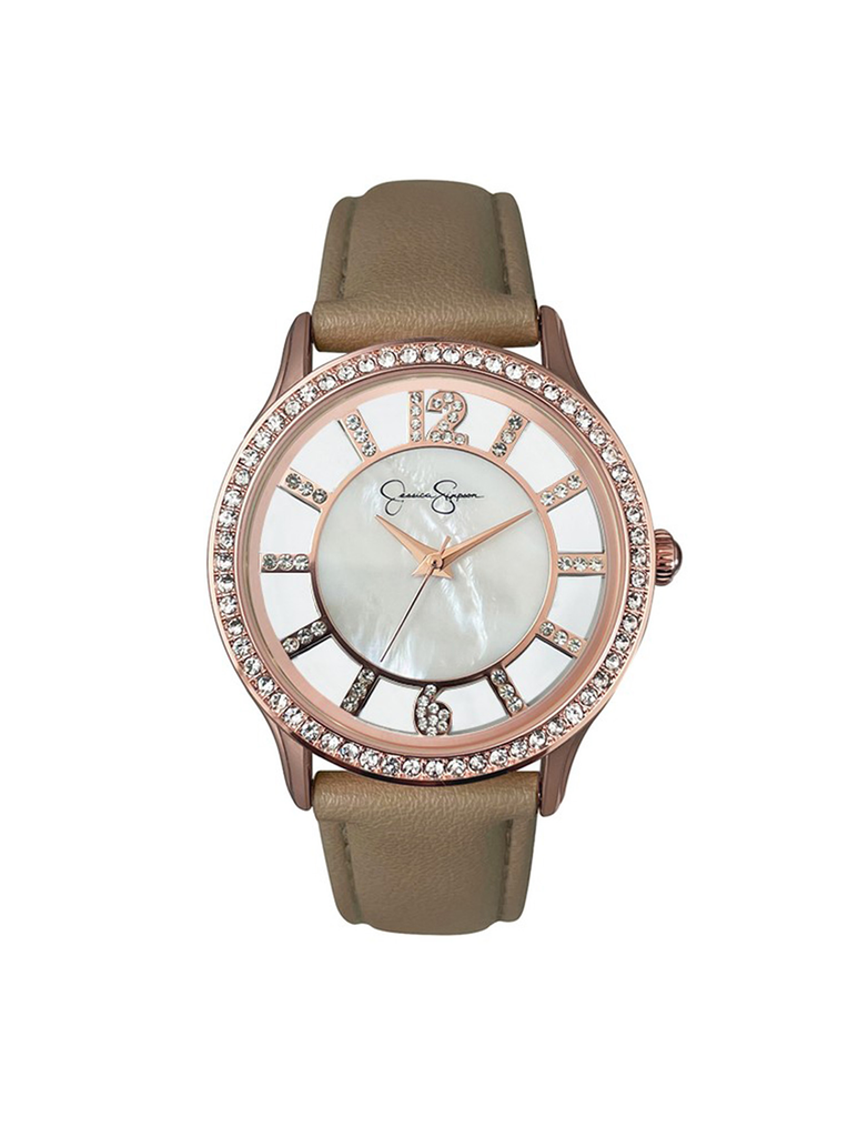 Rose Tone Genuine Mother Of Pearl Strap Watch